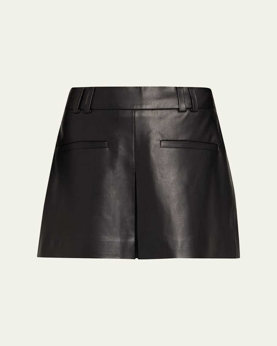 Pavaline Vegan Leather Mini Skirt